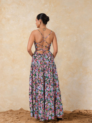 Back Ring Detailed Maxi Dress