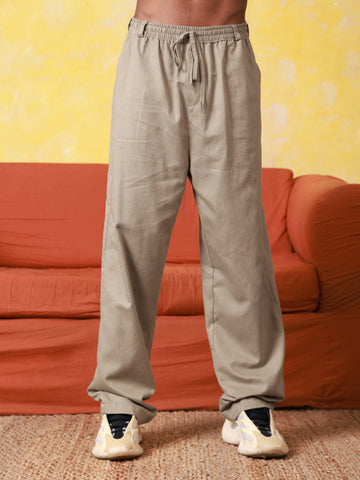 Soft cotton detailed pant