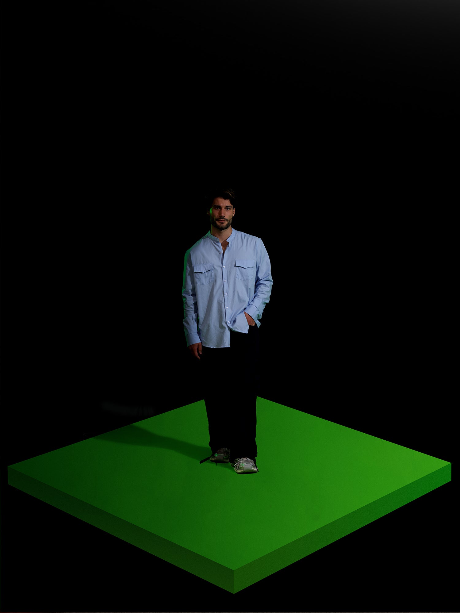 Soft cotton double chest pocket detailed shirt