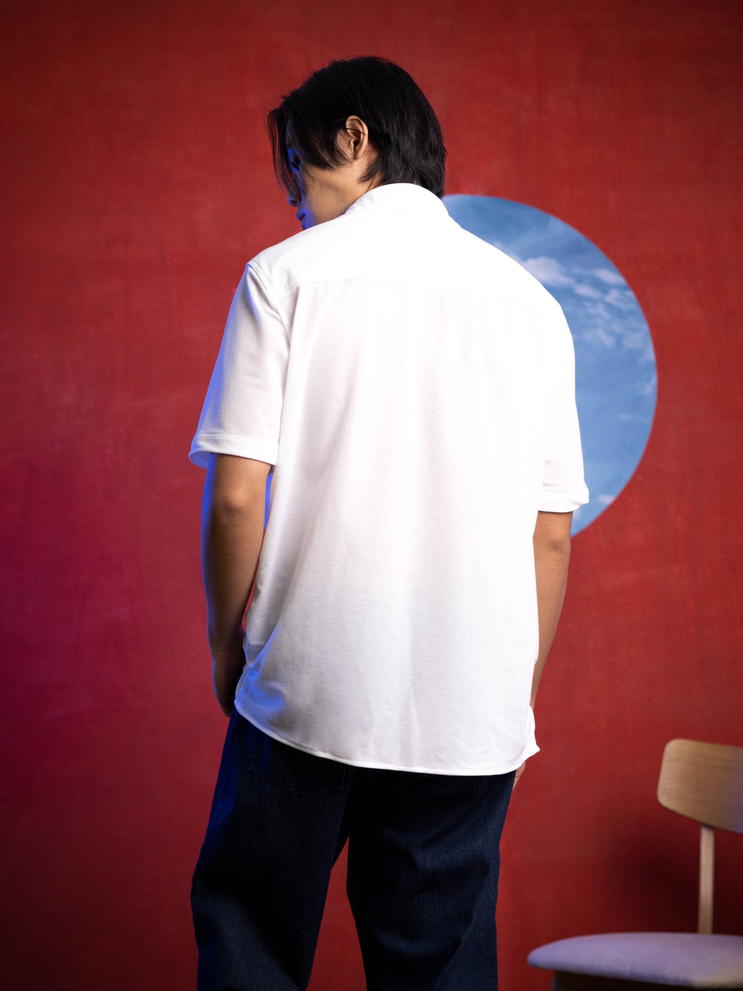 Chest Loop Detailed Oversize Shirt