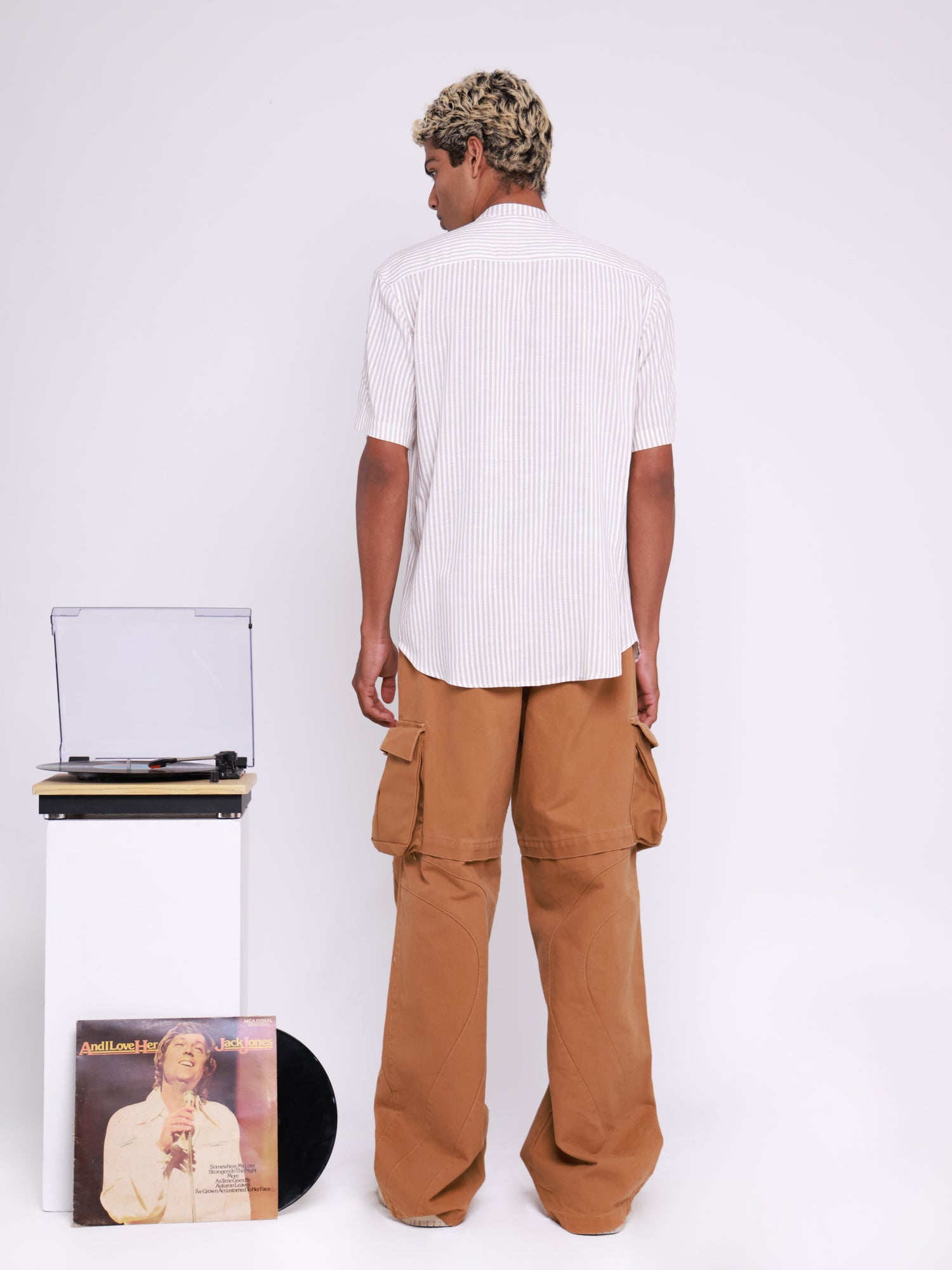 Cotton band detailed regular fit shirt