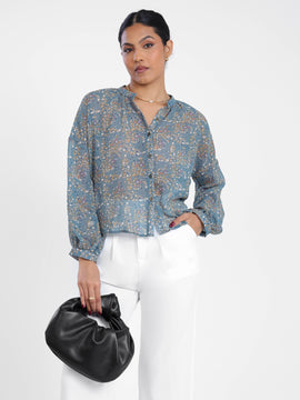 Button Down Long Sleeve Top