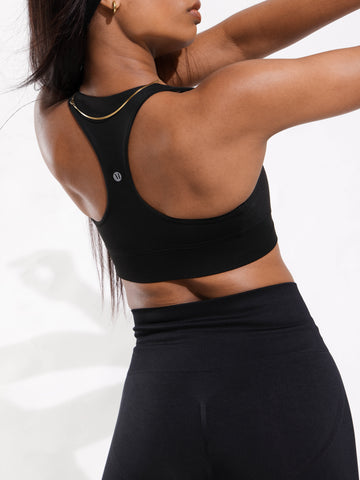 Indy Front Overlapped Detailed Sports Bra