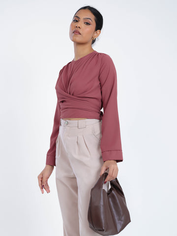 Tieup Detail Long Sleeve Top