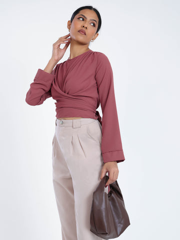 Tieup Detail Long Sleeve Top