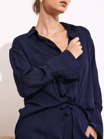 Sleeve Tie Up Detail Shirt