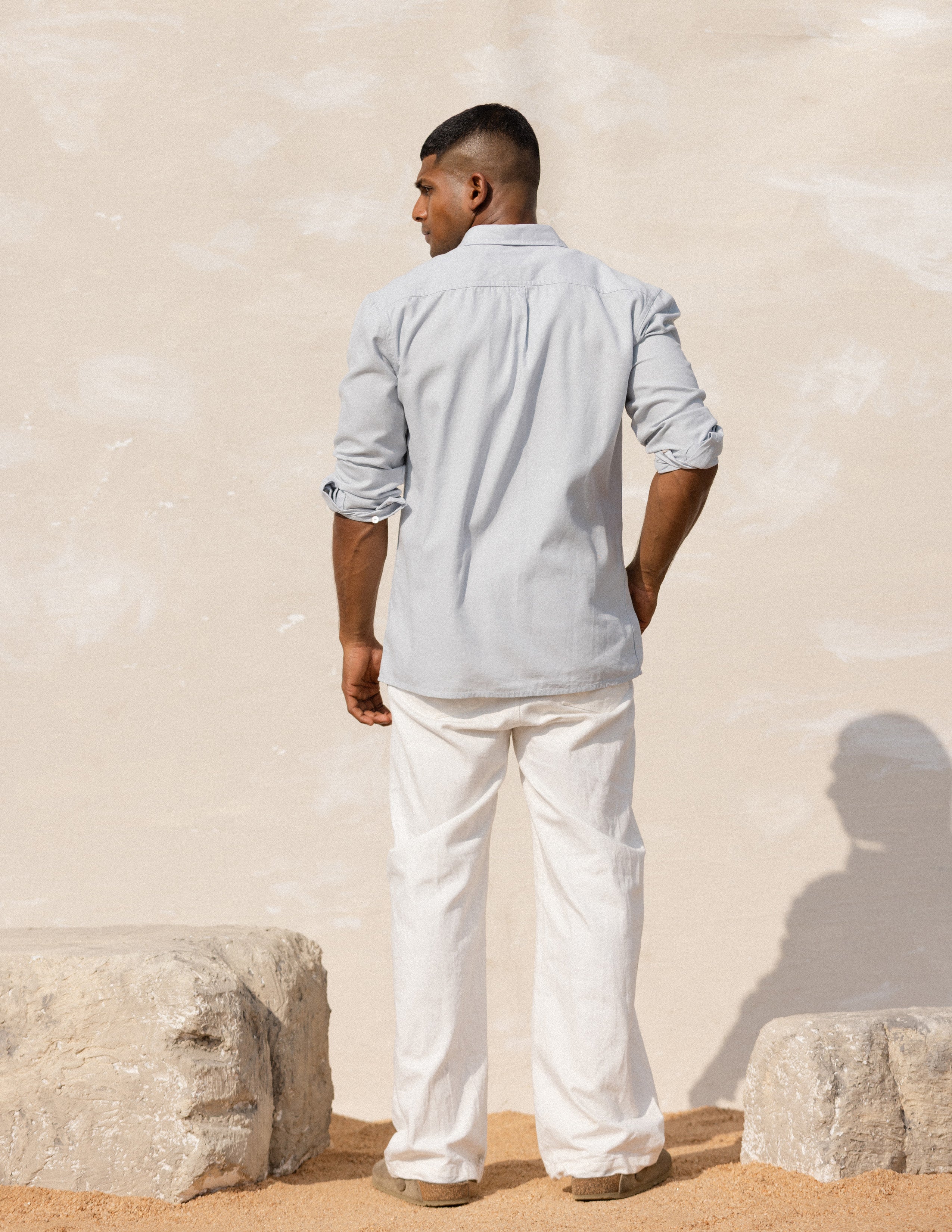 Stitch detail long sleeve shirt