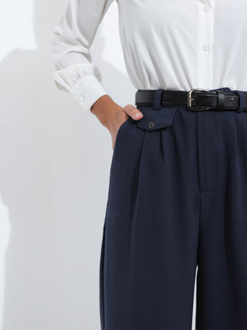 Front Pleated High Waist Pant