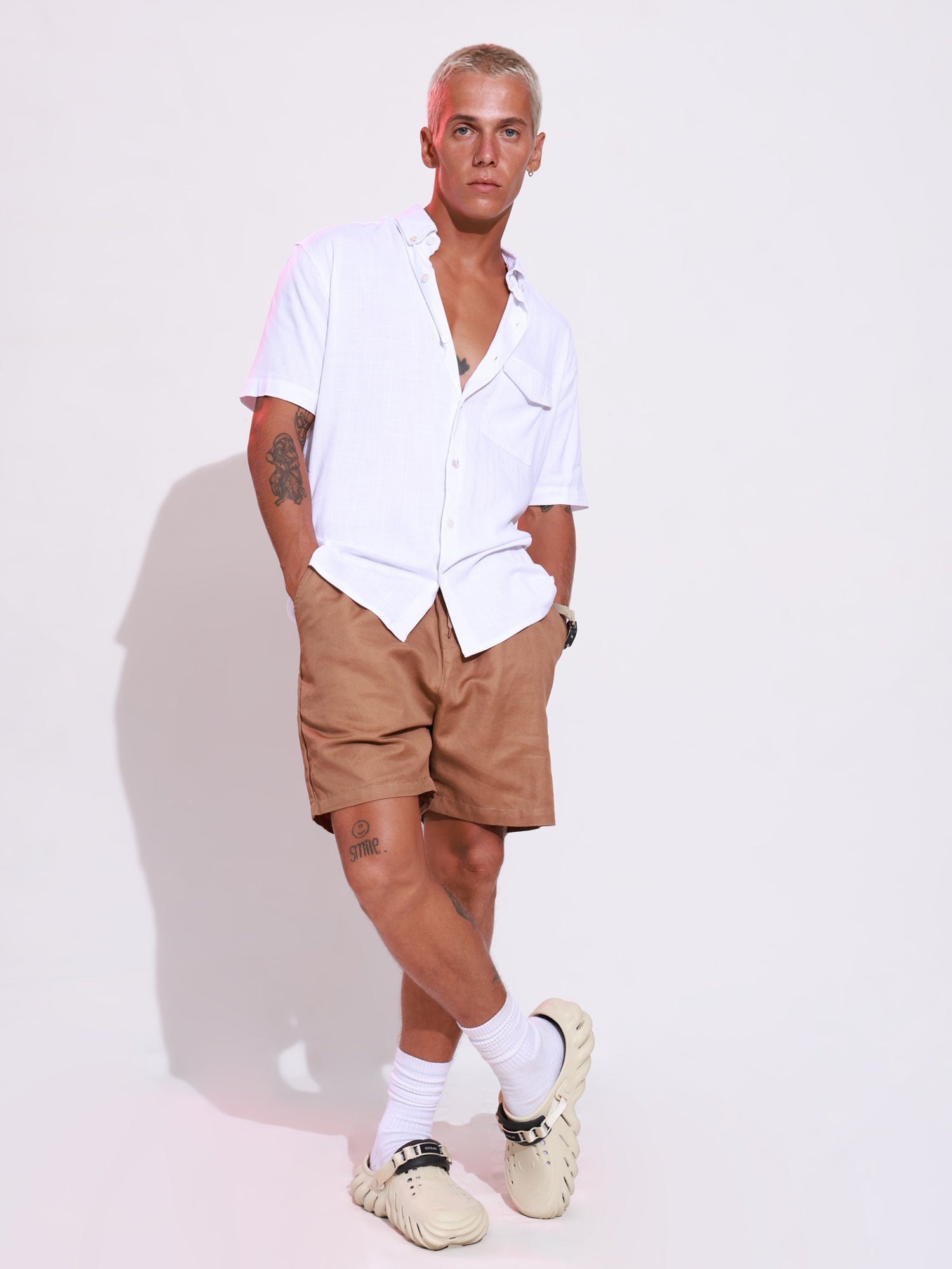 Chest Flap Pocket Buttoned Down Shirt