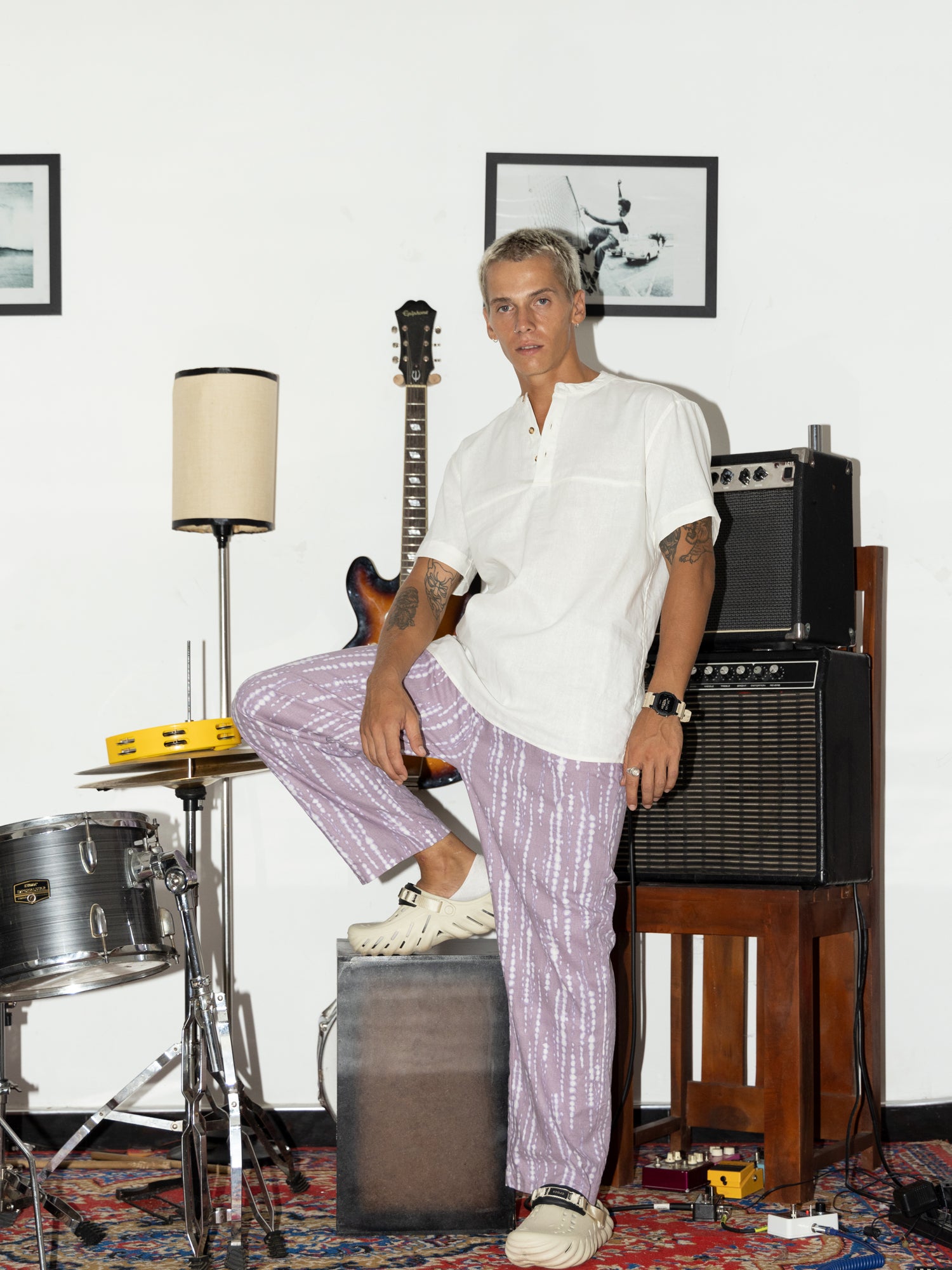 Seam detailed Linen shirt