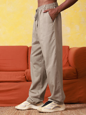 Soft cotton detailed pant