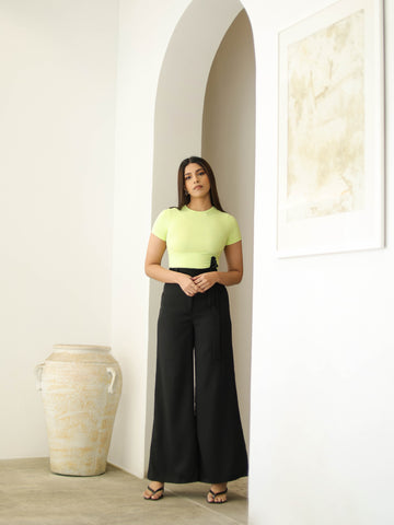 Front Tieup Wide Leg Pant