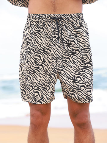 Printed viscose mens short