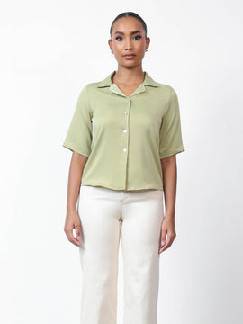 Button Down Camp Collar Shirt