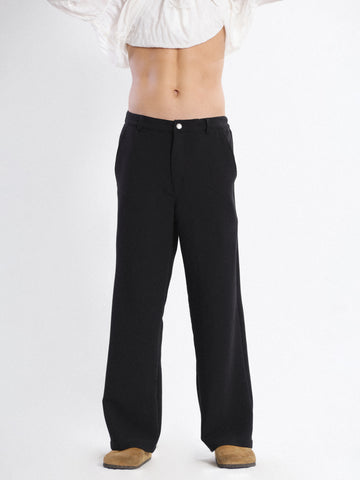 Straight leg cotton pant