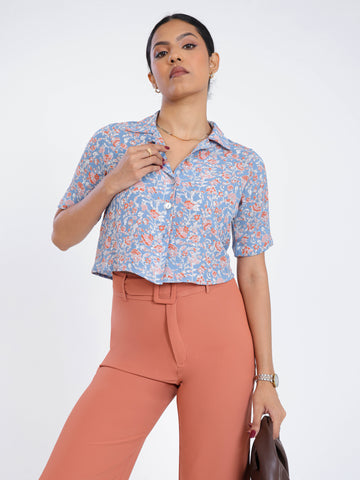 Button Down Short Sleeve Top