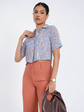 Button Down Short Sleeve Top