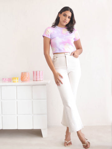 High Neck Crop T-Shirt