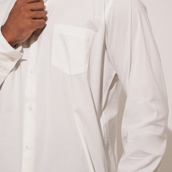 One chest pocket detailed oversize shirt