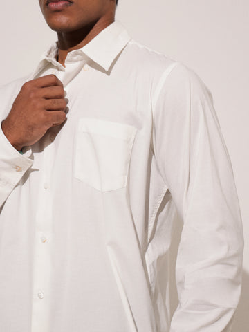 One chest pocket detailed oversize shirt