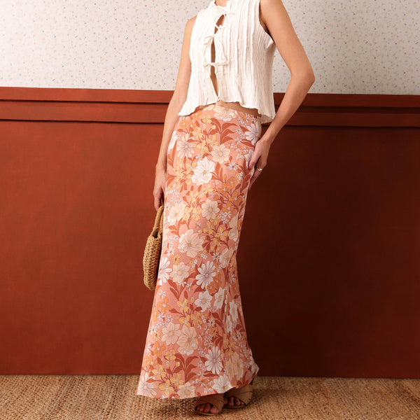 Printed Maxi Skirt