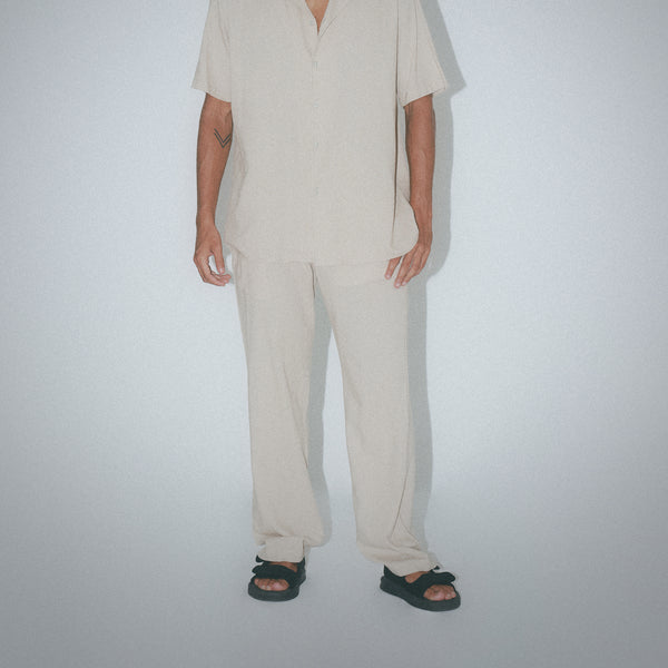 Soft Linen straight leg pant