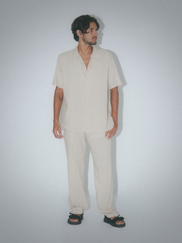 Soft Linen straight leg pant