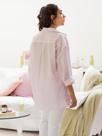 Button Down Long Sleeved Oversized Top