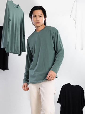 Long sleeve regular fit T shirt