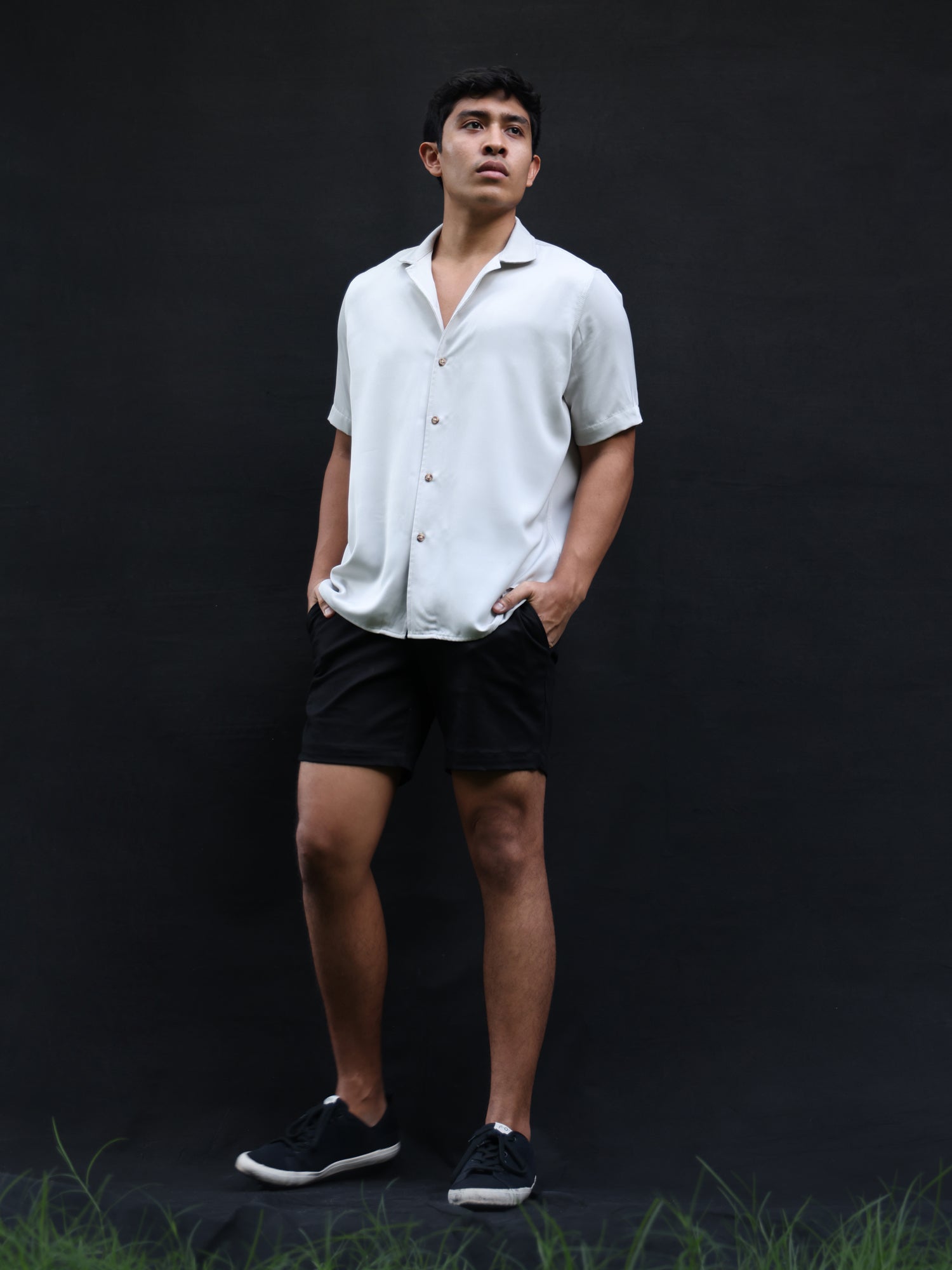 Oversized Short sleeve camp collar shirt