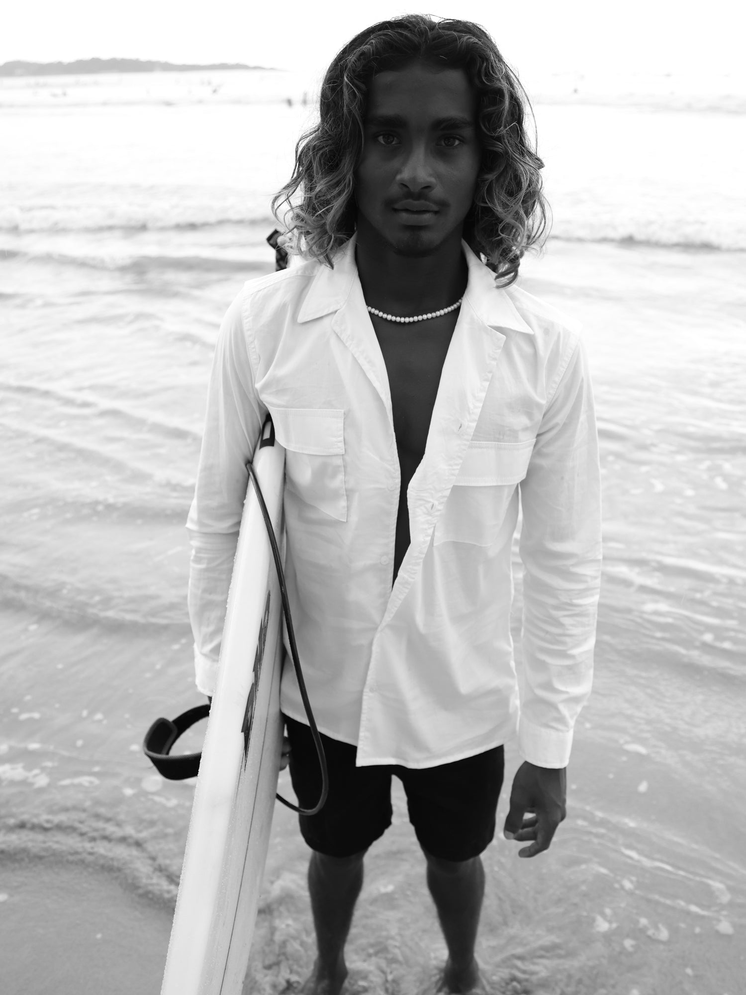 Pocket detailed camp collar shirt