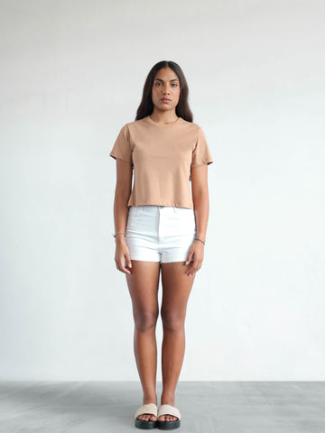 Short Sleeved Crop T Shirt