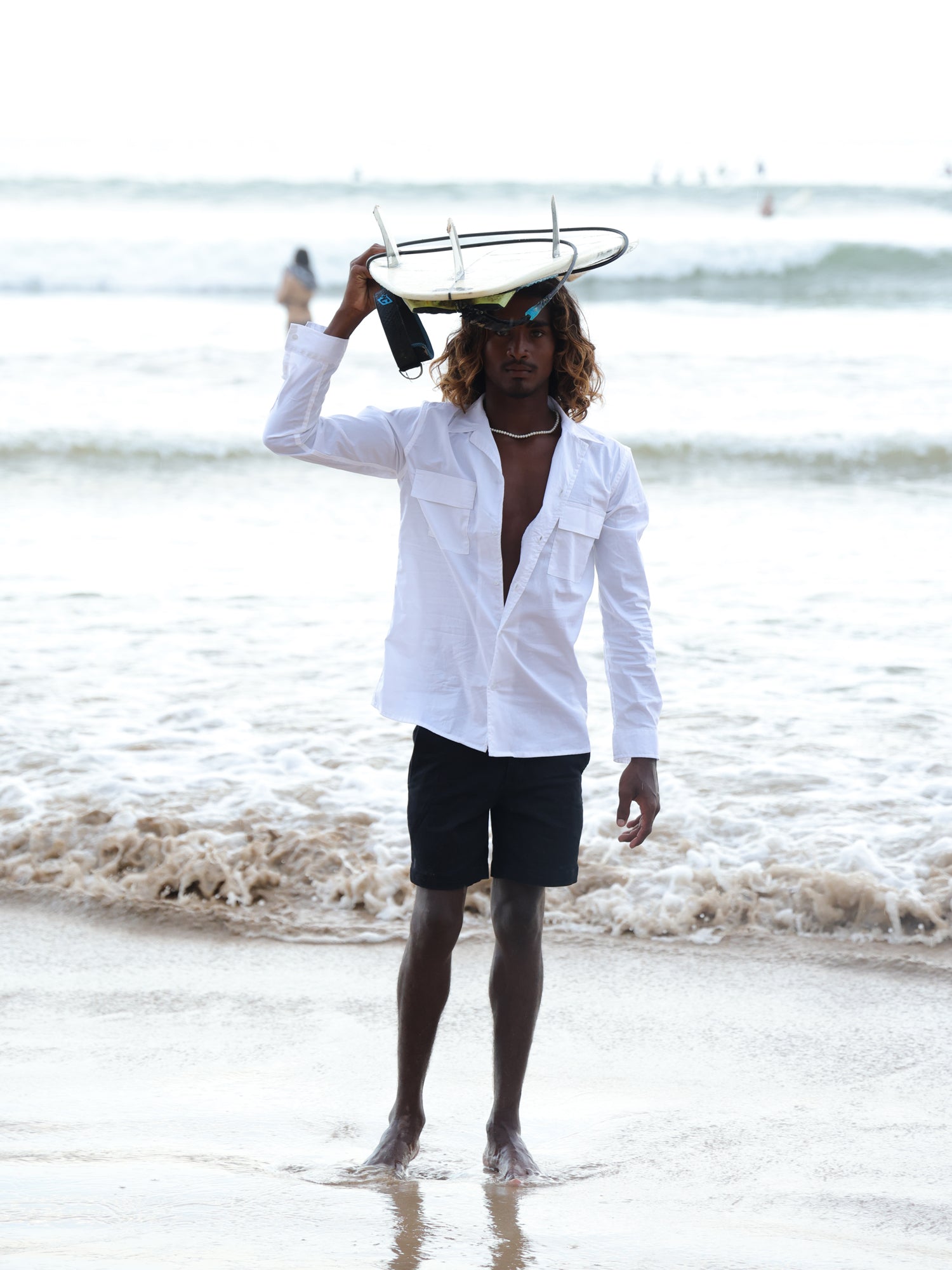 Pocket detailed camp collar shirt