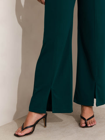 High Waist Boot Leg Trouser
