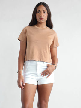 Short Sleeved Crop T Shirt