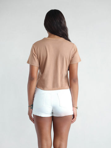 Short Sleeved Crop T Shirt