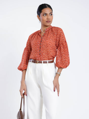 Button Down Long Sleeve Top