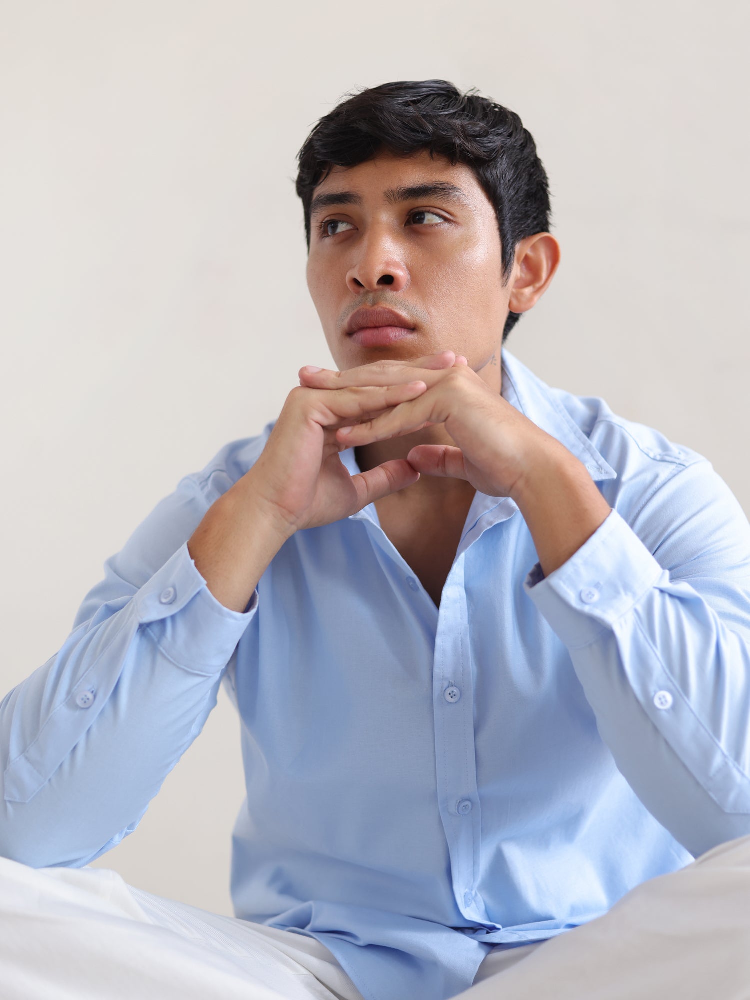 Regular fit L/S regular collar shirt