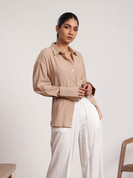 Button Down Back Tieup Detail Shirt