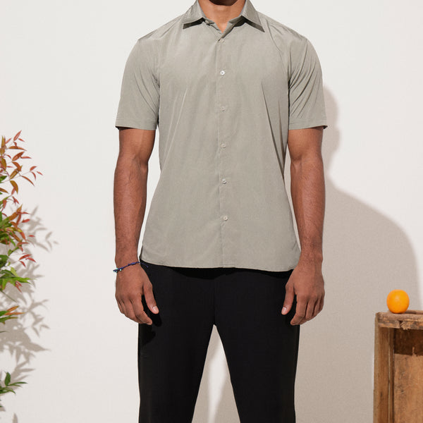 Regular fit polyester shirt