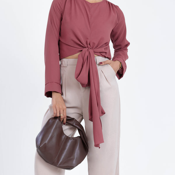 Tieup Detail Long Sleeve Top