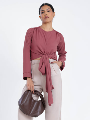 Tieup Detail Long Sleeve Top