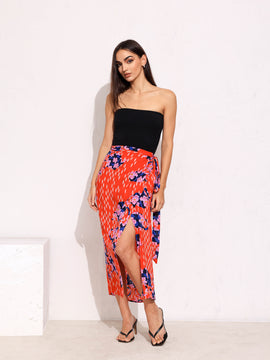 Side Tieup Wrap Skirt