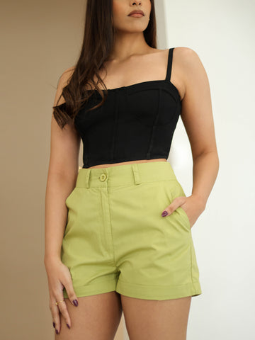 Folded Hem Detailed Short