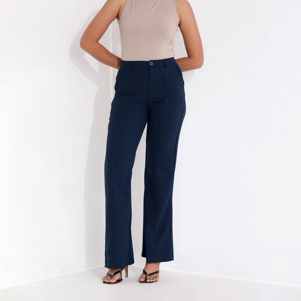 Seam Detailed Straight Leg Pant