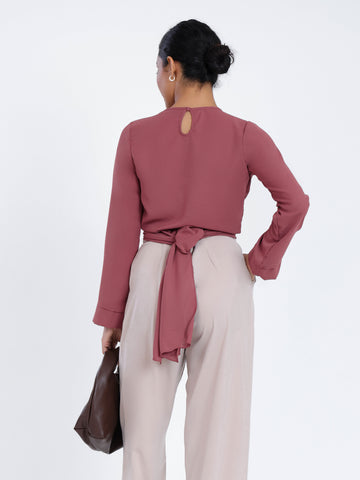 Tieup Detail Long Sleeve Top