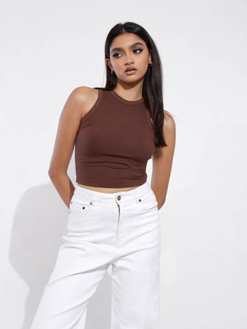 Riri Sleeveless Halter Neck Crop Top