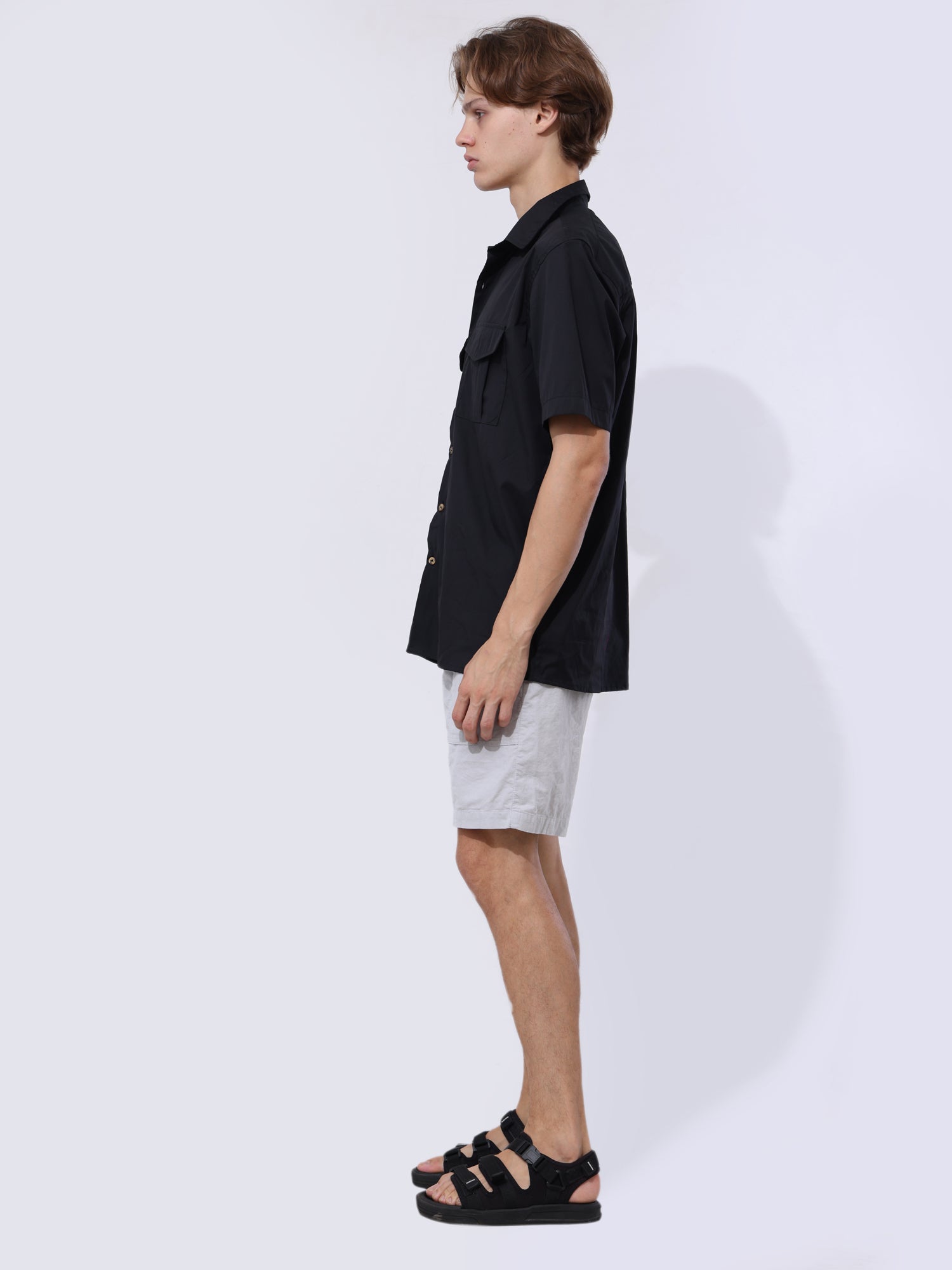 Double pocket pleat detailed shirt