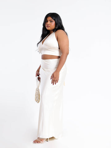 Satin Bias Maxi Skirt