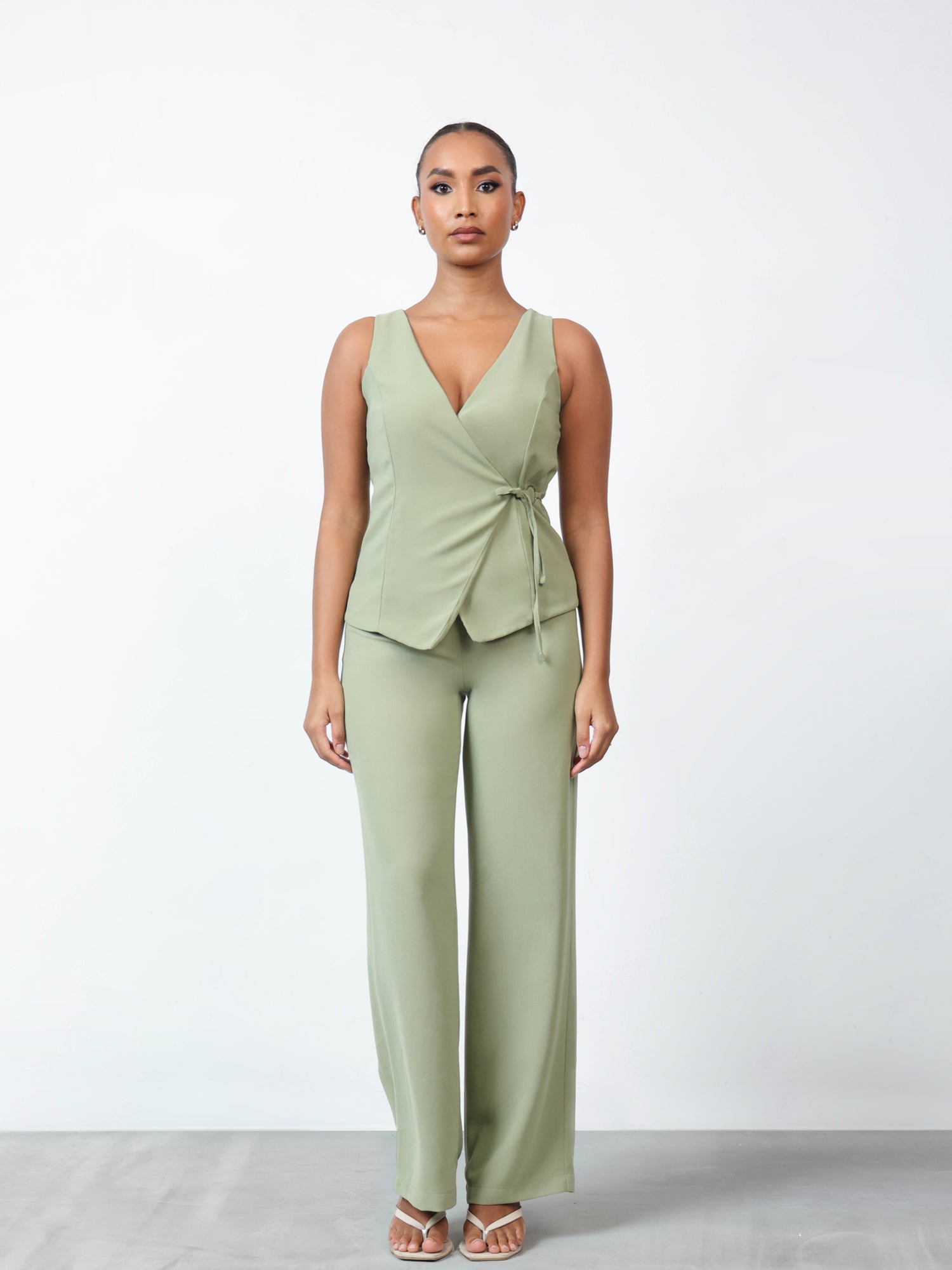 High Waist Straight Leg Pant